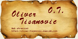 Oliver Tišanović vizit kartica